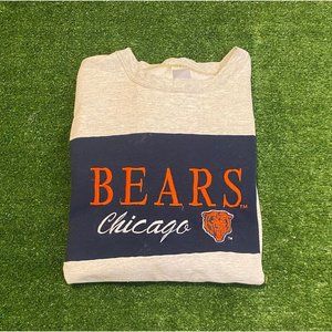 Vintage 1990's Chicago Bears script spell out logo crewneck sweatshirt XL gray